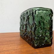 Swedish brutalist glass vase from the mid-century by Göte Augustsson for Ruda, 1960s.