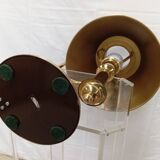 Lampe laiton et métal doré Helmer Andersson, Suède