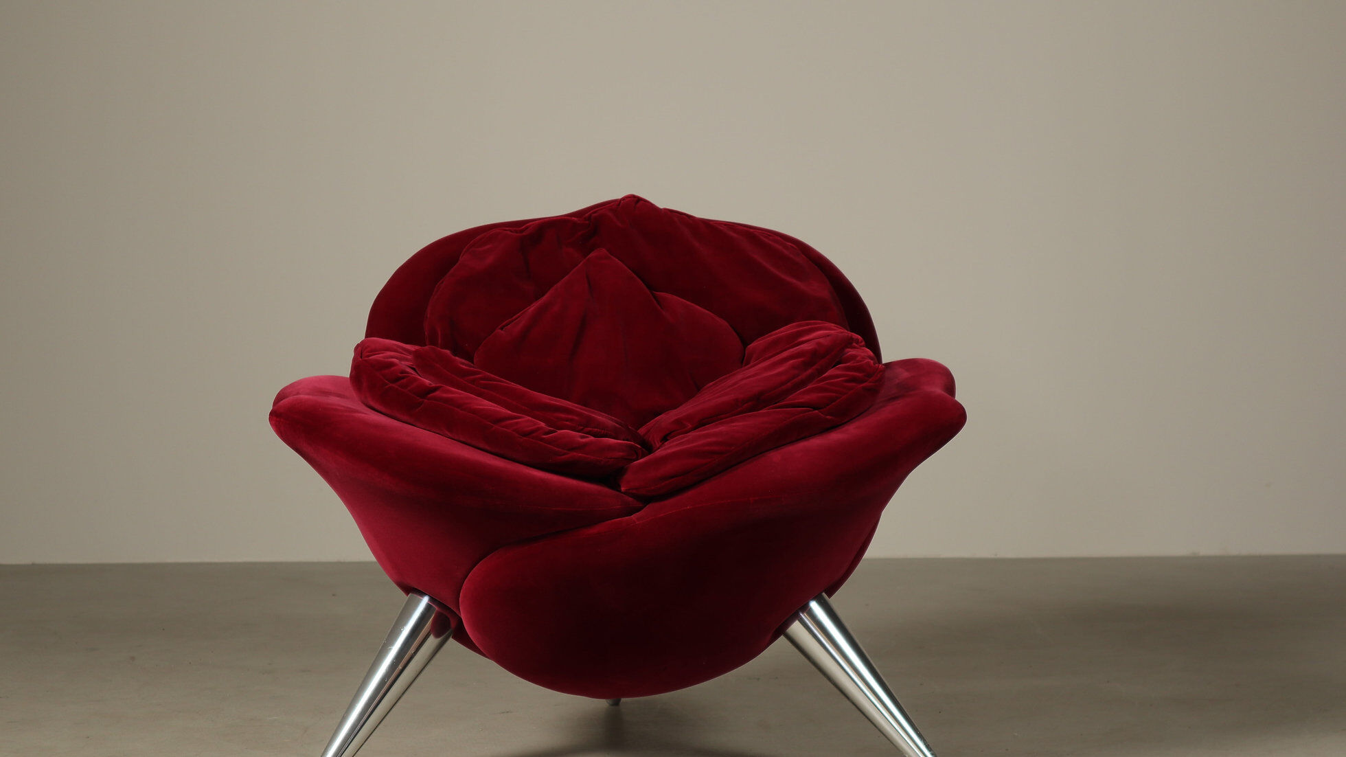 Pair of 'Rose' lounge chairs by Masanori Umeda for Edra, Italy 1990