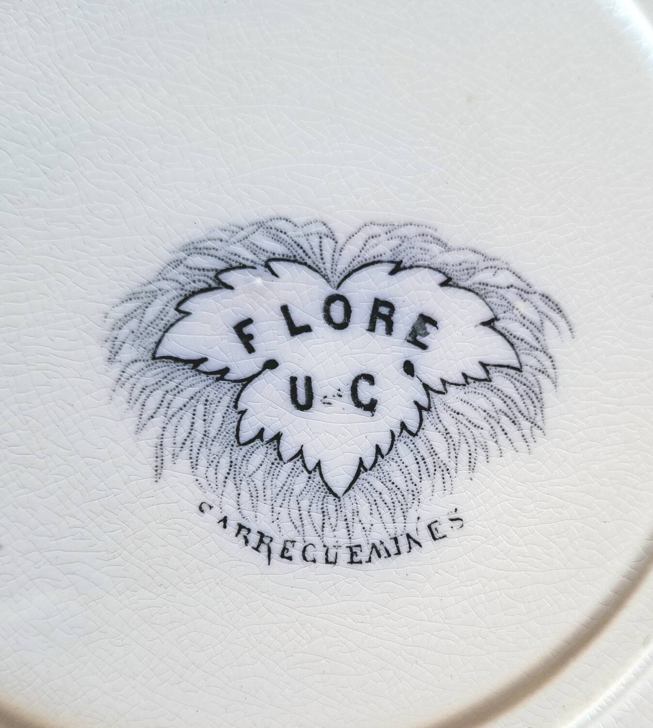 Antique earthenware soup plates