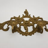 Brass rock-style coat door with 4 patères