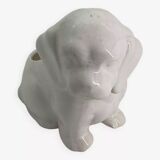Vintage white porcelain dog planter