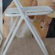 Suite de 3 chaises pliantes Talin en métal blanc, Italie années 70