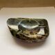 Vintage malachite ashtray in dark green tones