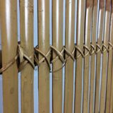 Vintage Bamboo Room Divider 3 Panels