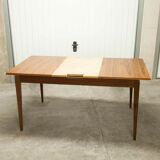 60's rectangular Scandinavian table with extension cords