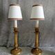 Paire de lampes bougeoirs en bronze ciselé