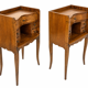 Pair of Louis XV bedside tables with a concave front – 5 drawers, end table.