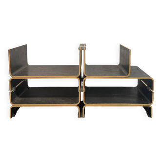 Ideal plywood shelf SONO by Jacques Dumond 60's