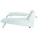 Dutch design Rob Eckhardt chaise longue white leather tubular steel, 1980s