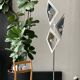 Mid-Century Decorative Floor Lamp in Chromed Metal with Diamond Shaped Shades