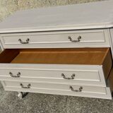 Louis XV style chest of drawers with 3 cherry wood drawers, 1960s