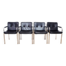 Set de 4 fauteuils en cuir Bauhaus