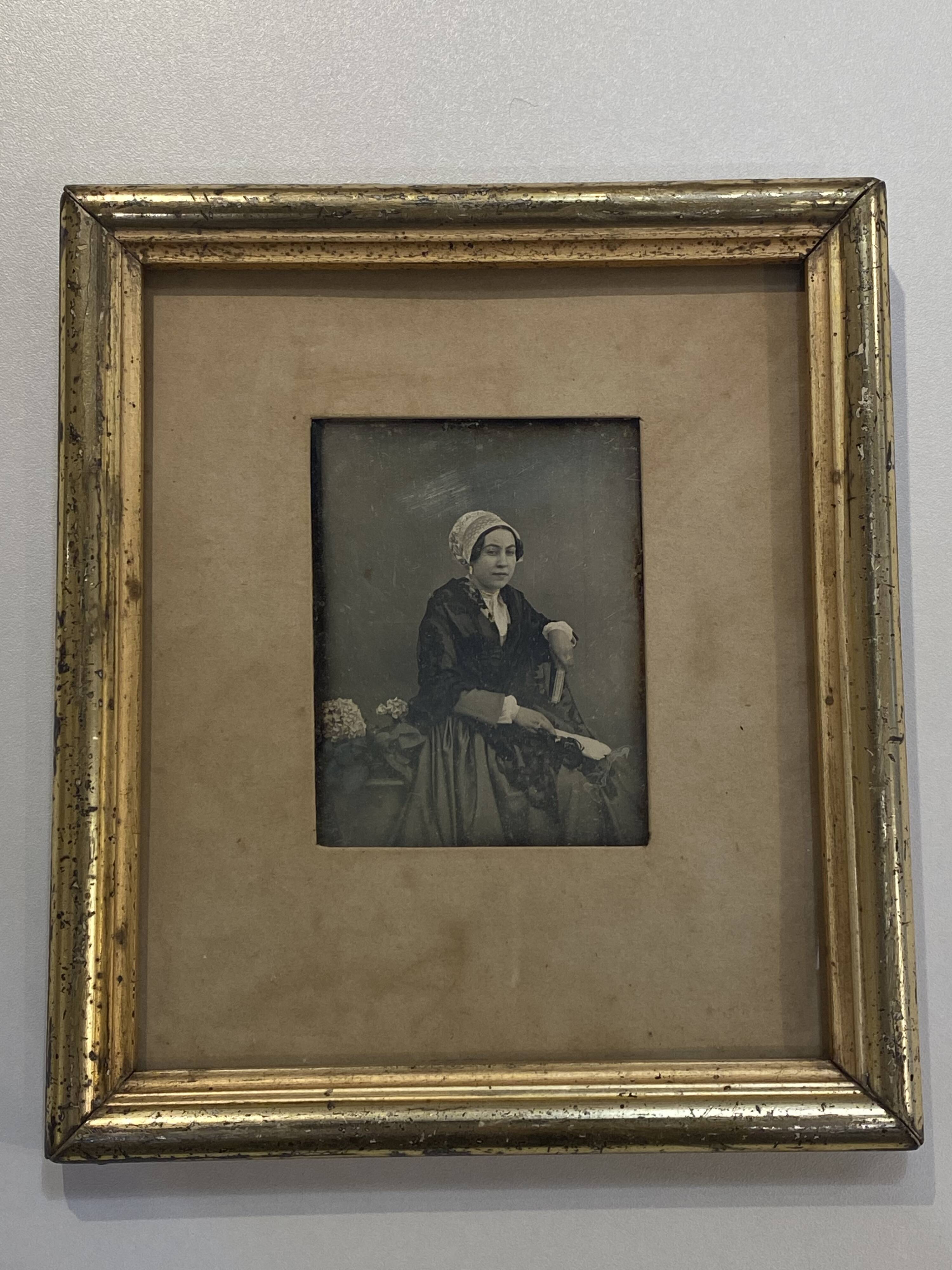 Vintage Photography - Daguerreotype sixth plate - Jewelry enhanced with gold - 1848