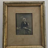 Vintage Photography - Daguerreotype sixth plate - Jewelry enhanced with gold - 1848