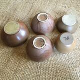 Lot of 5 sandstone bowls