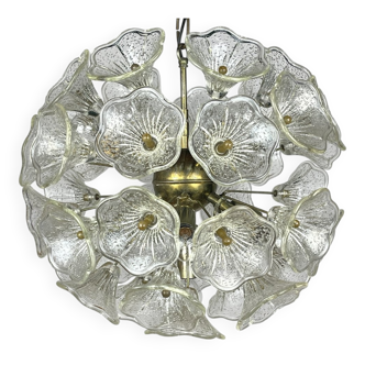 Large Sputnik flower pendant in Murano by Paolo Venini for Veart, Italy, 1960s.
