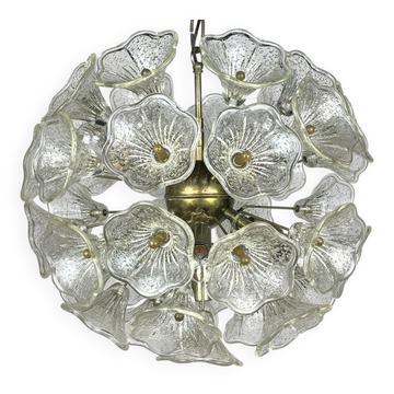 Large Sputnik flower pendant in Murano by Paolo Venini for Veart, Italy, 1960s.