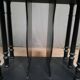 Blackened wooden shelf