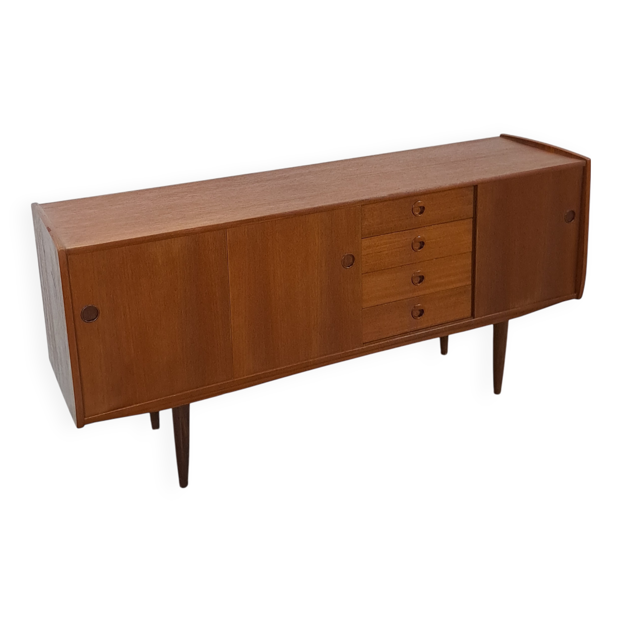 Teak veneer sideboard with drawers from Sweden