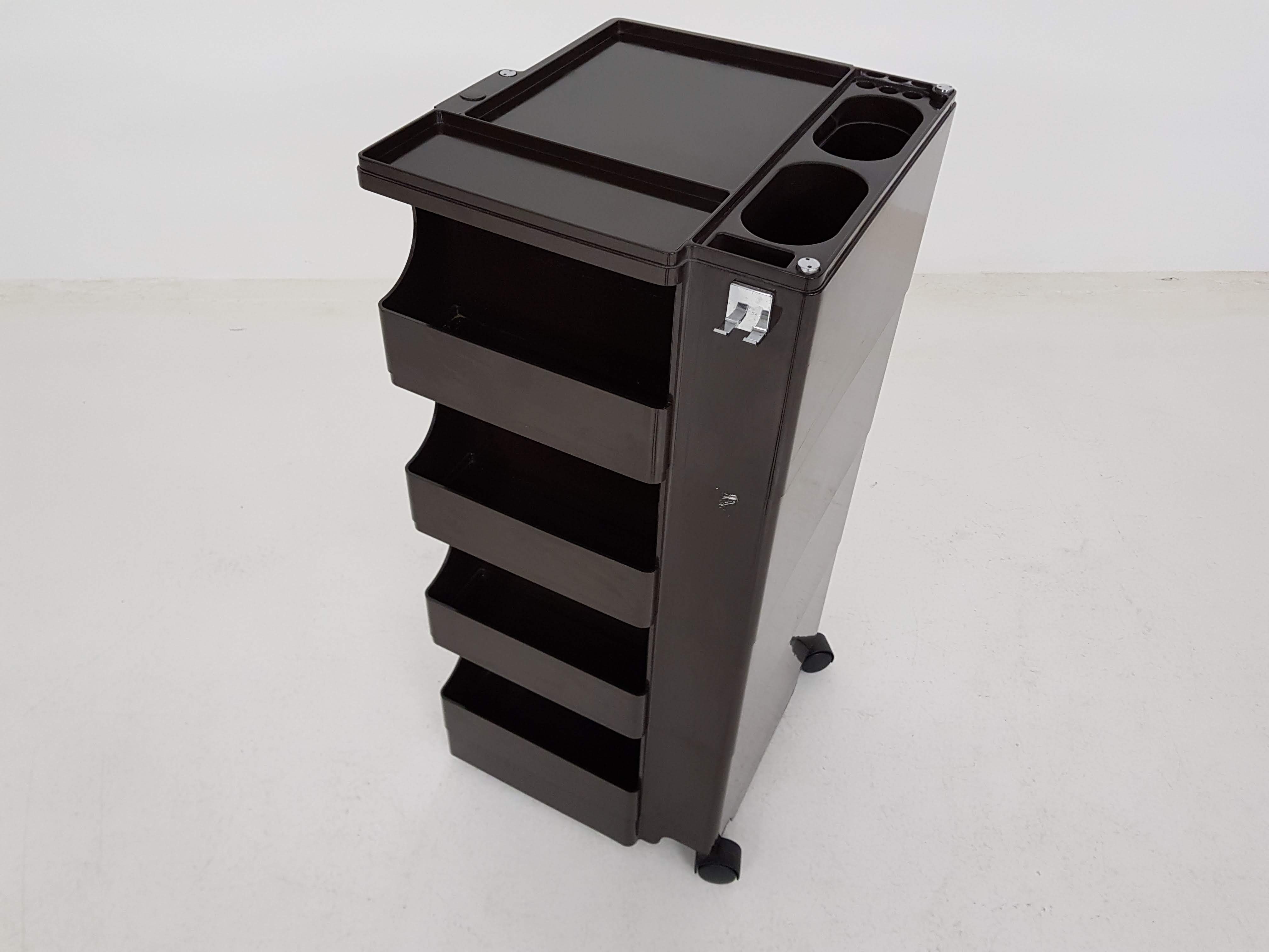 Brown Joe Colombo trolley “Boby” (4/6) for Bieffeplast, Italy 1970