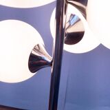 Vintage space table lamp, glass and metal, 1970s