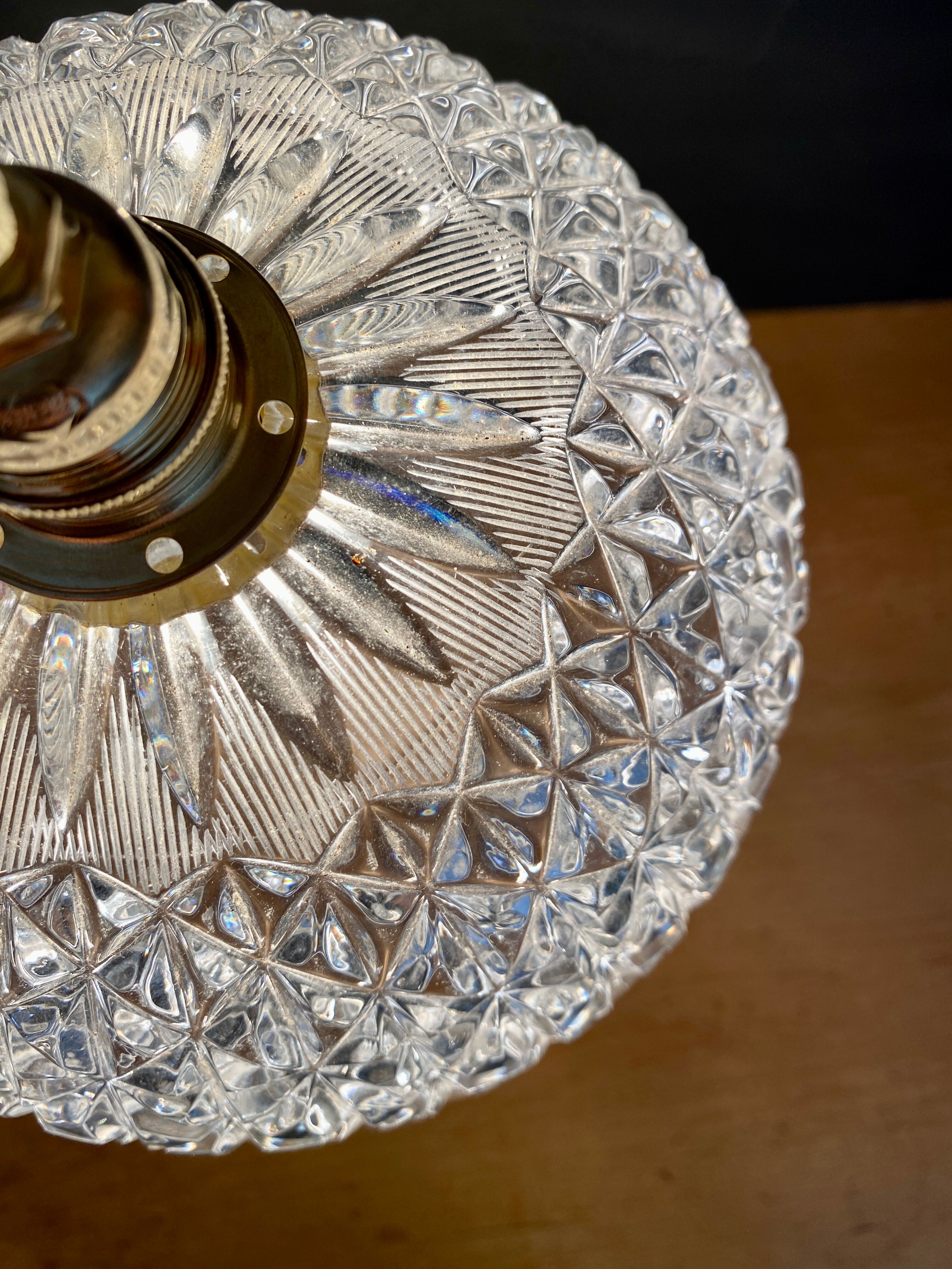 Vintage glass lampshade pendant lamp