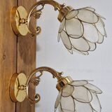 Duo appliques fleurs de nacre