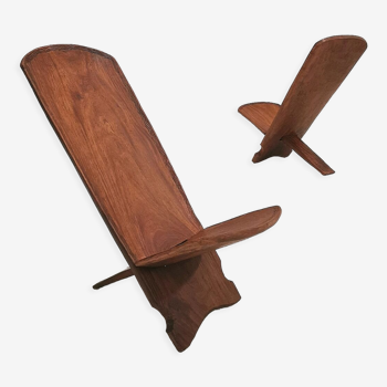 Pair of wooden chairs Palabre