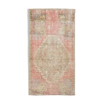 Tapis turc rouge pâle, 45x84cm