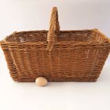 Rectangular rattan basket