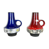 Ensemble de 2 vases en céramique OVNI Heinz Siery Carstens Tönnieshof, Allemagne, 1970