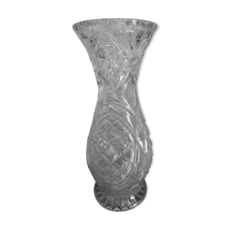 Glass relief vase