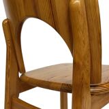 Vintage set of four pinewood chairs Rainer Daumiller minimalist design