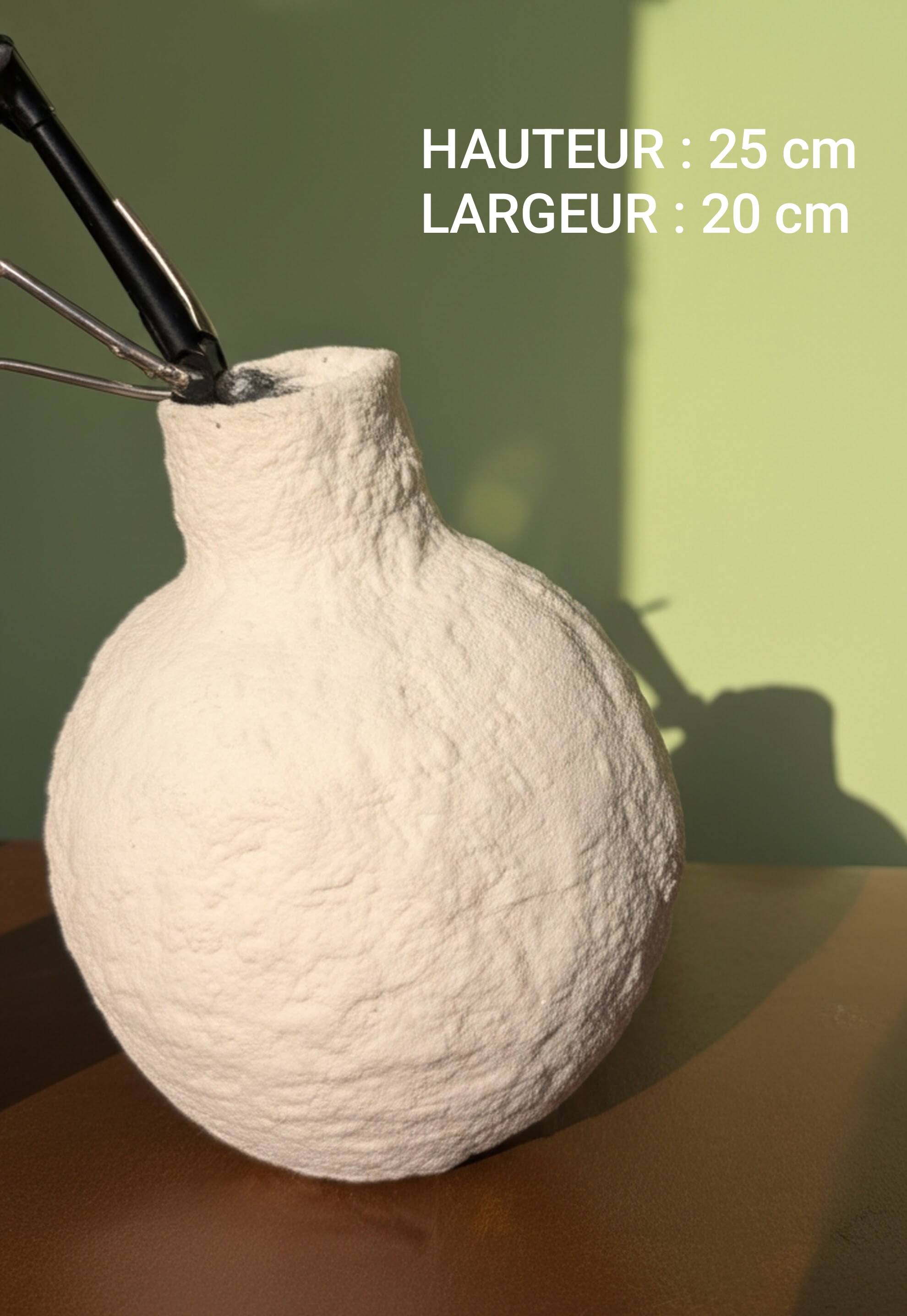 Lot de 4 vases sculpturaux esprit minéral Boho