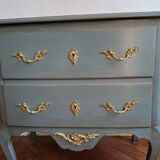 Commode de chambre patiné de style régence 2 tiroirs