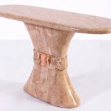 Postmodern Cream Console Table - Italian Elegance with Regency Charm