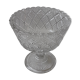 Old cut in pressed molded glass of the Verrerie de Scailmont signed