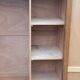 Vintage oak wardrobe with metal legs from the 1950s.