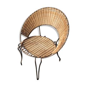 Rattan armchair