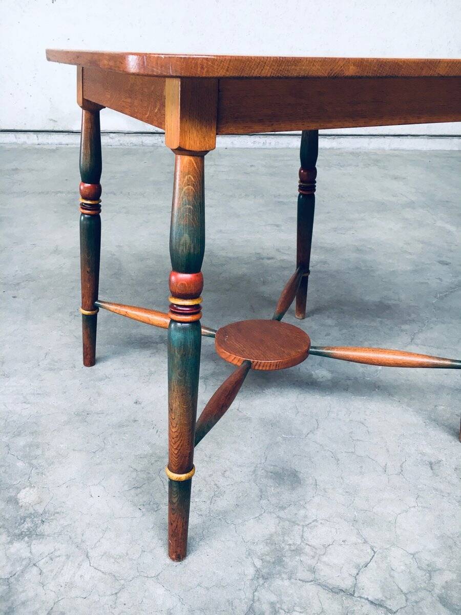 Amsterdam School Painted Side Table, Netherlands, 1920s
