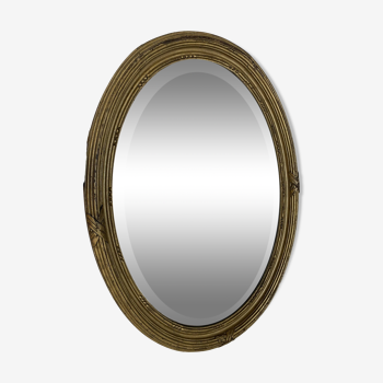 Miroir biseaute oval xixème