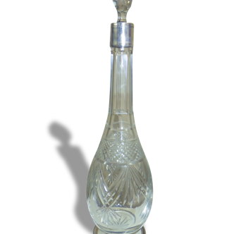 Carafe en cristal et argent minerve