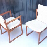 4 Danish chairs in solid treck