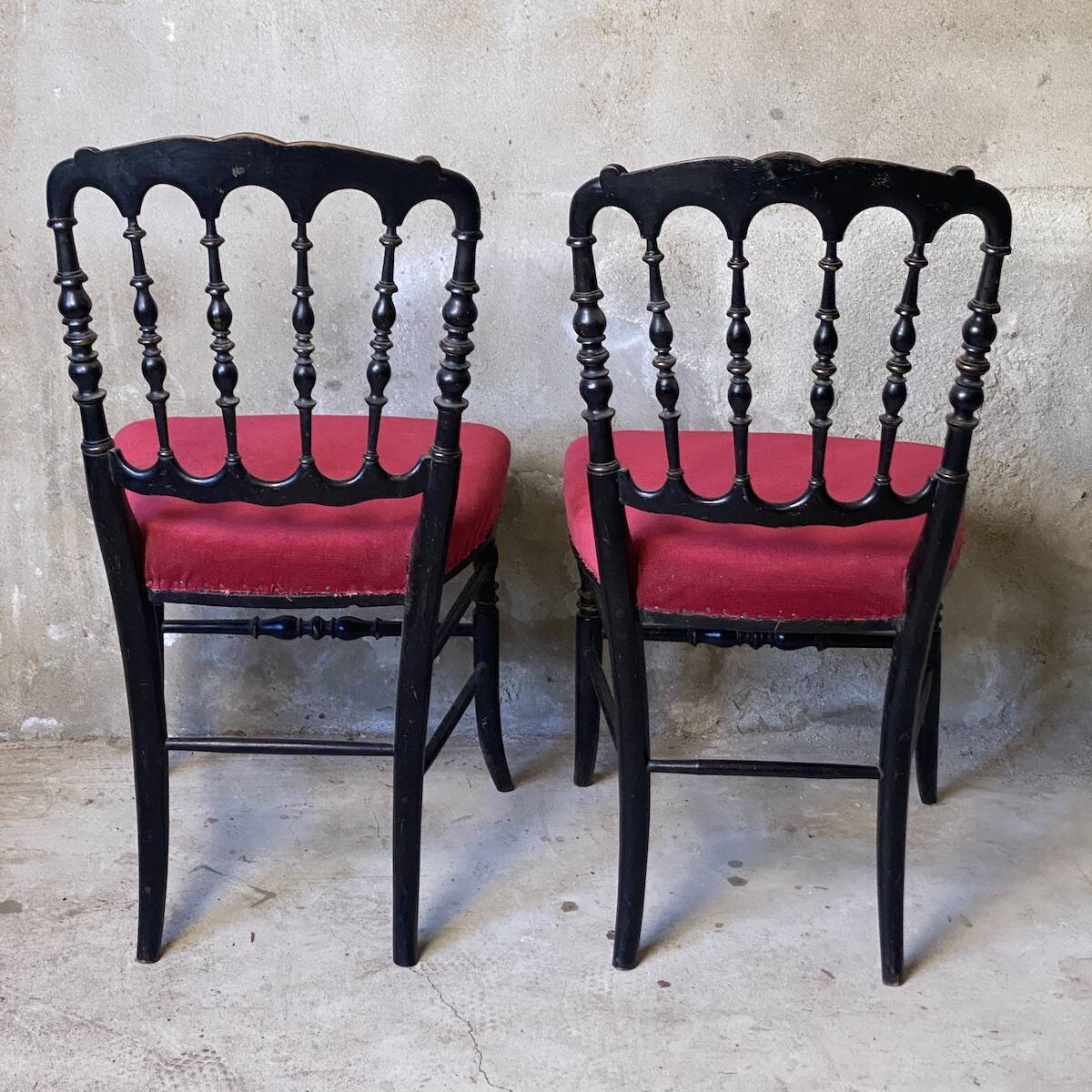 Pair of Charivari chairs Napoleon III