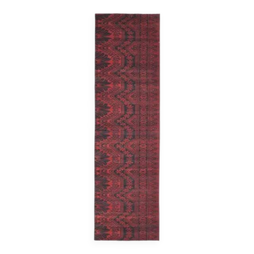 Vintage Turkish Oushak Handmade Wool Cotton Red Runner Rug 80x281