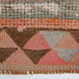 3x10 Orange Brown Handmade Wool Vintage Runner Rug, 103x323Cm SK 18245