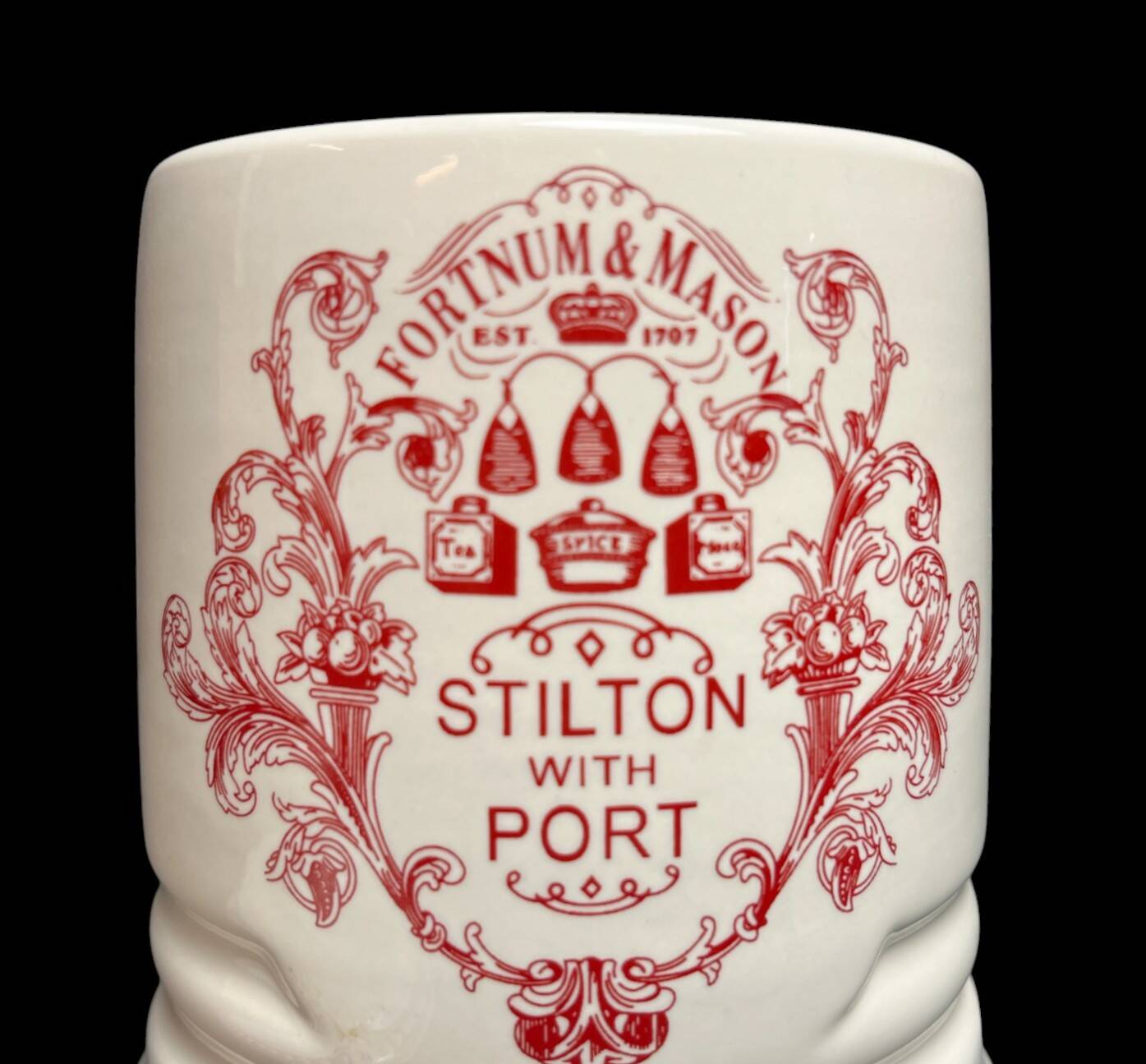 Fortnum and Mason, covered pot for Stilton candy box, 20th century