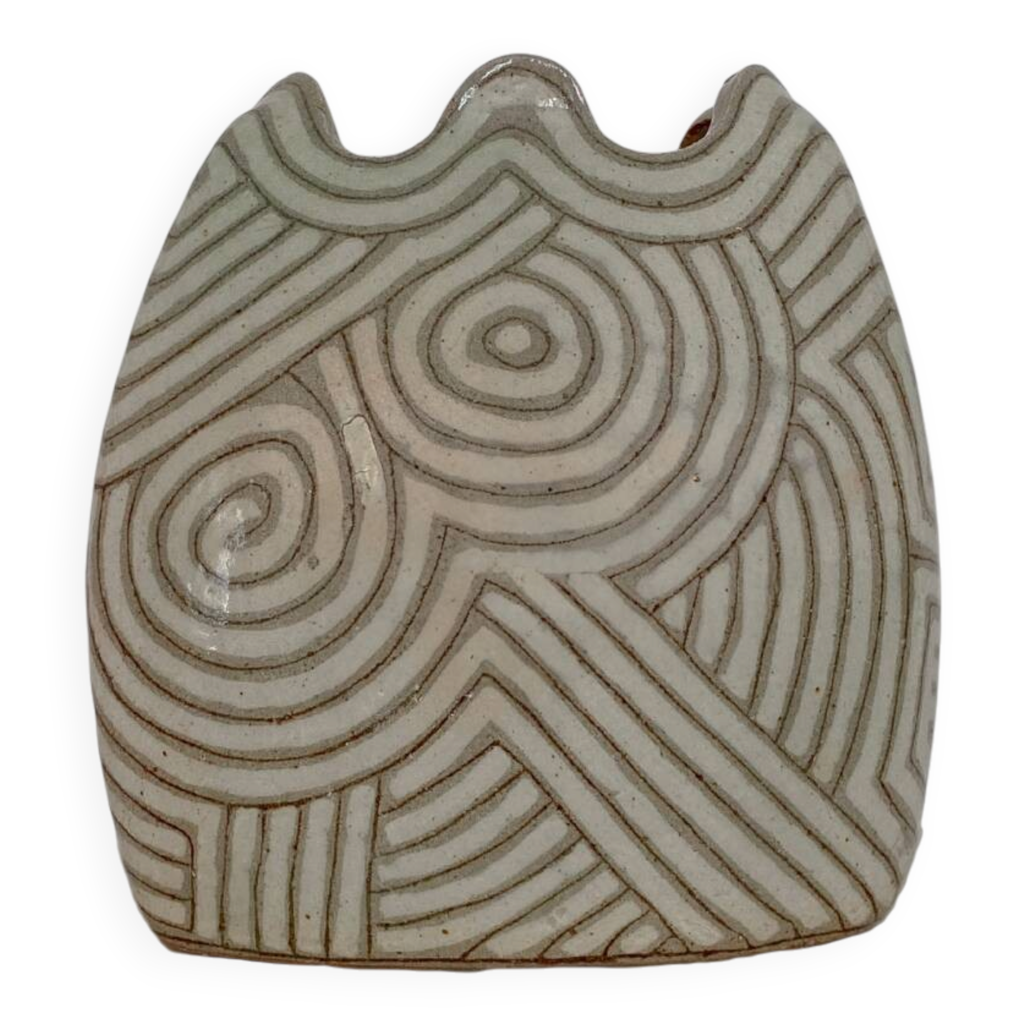 Large vase in glazed ceramic