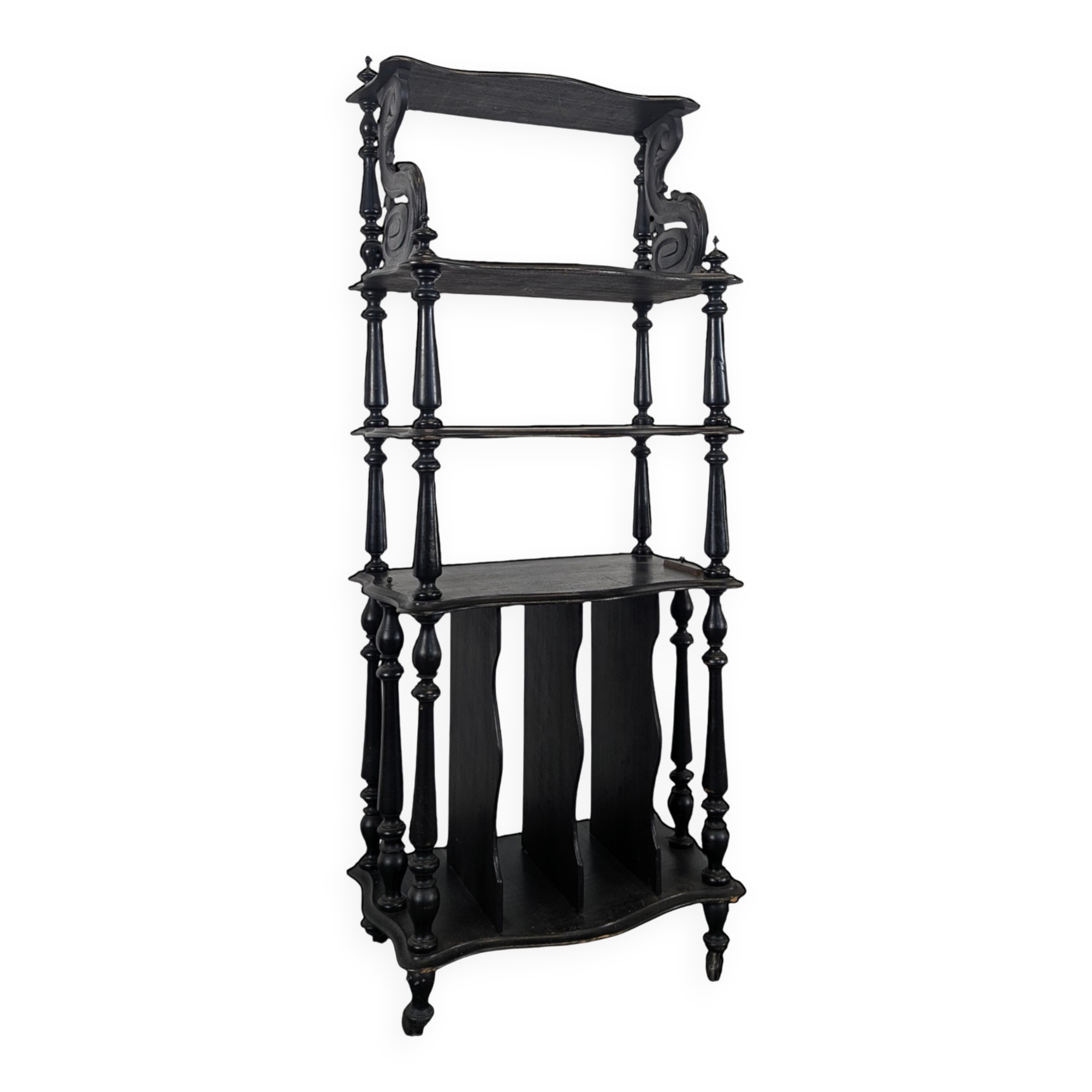 Napoleon III music partition cabinet in blackened wood